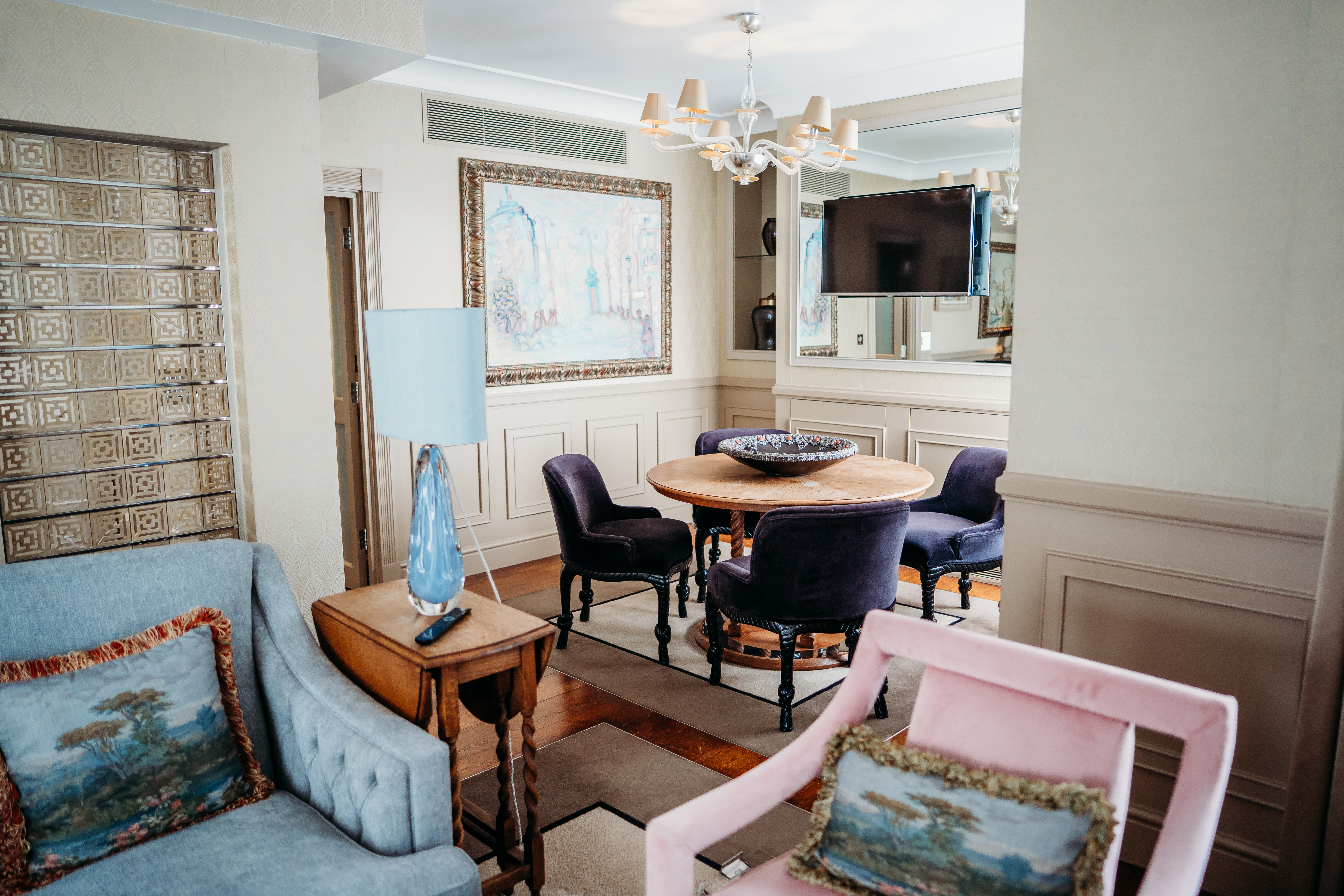 Elegant living area of a St. James's Hotel & Club suite in London