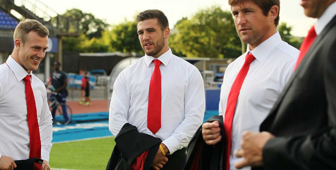 The players all look great in their bespoke Apsley suits and shirts