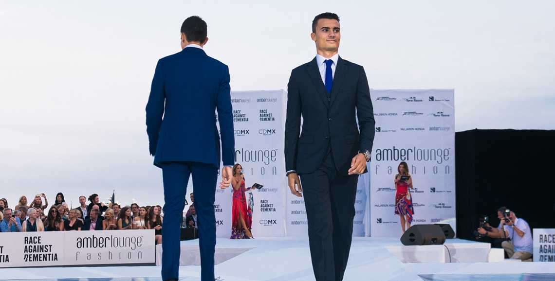 F1 drivers catwalk show in Monaco