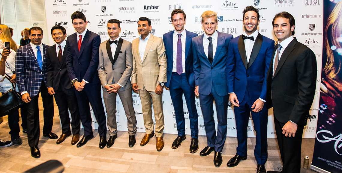 F1 Drivers Dressed By Apsley At Amber Llounge